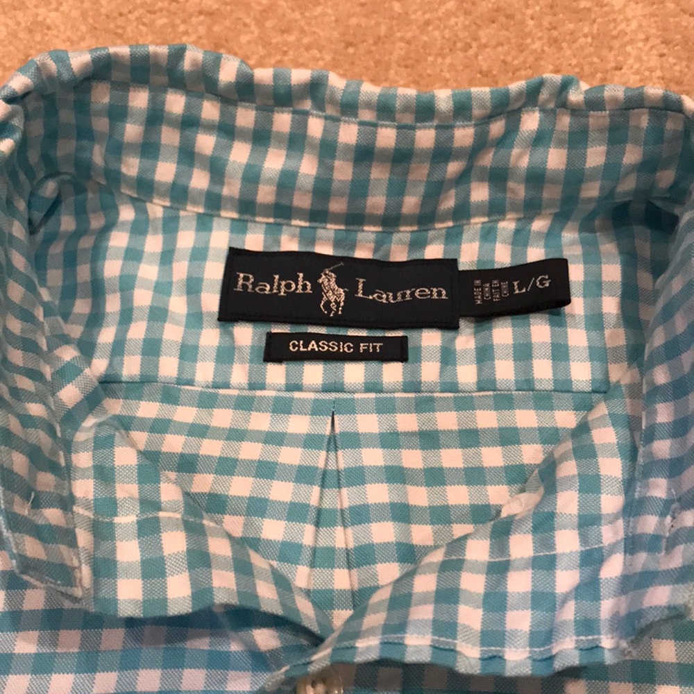Men’s Polo Checkered Collared Button Down - Picture 2 of 7